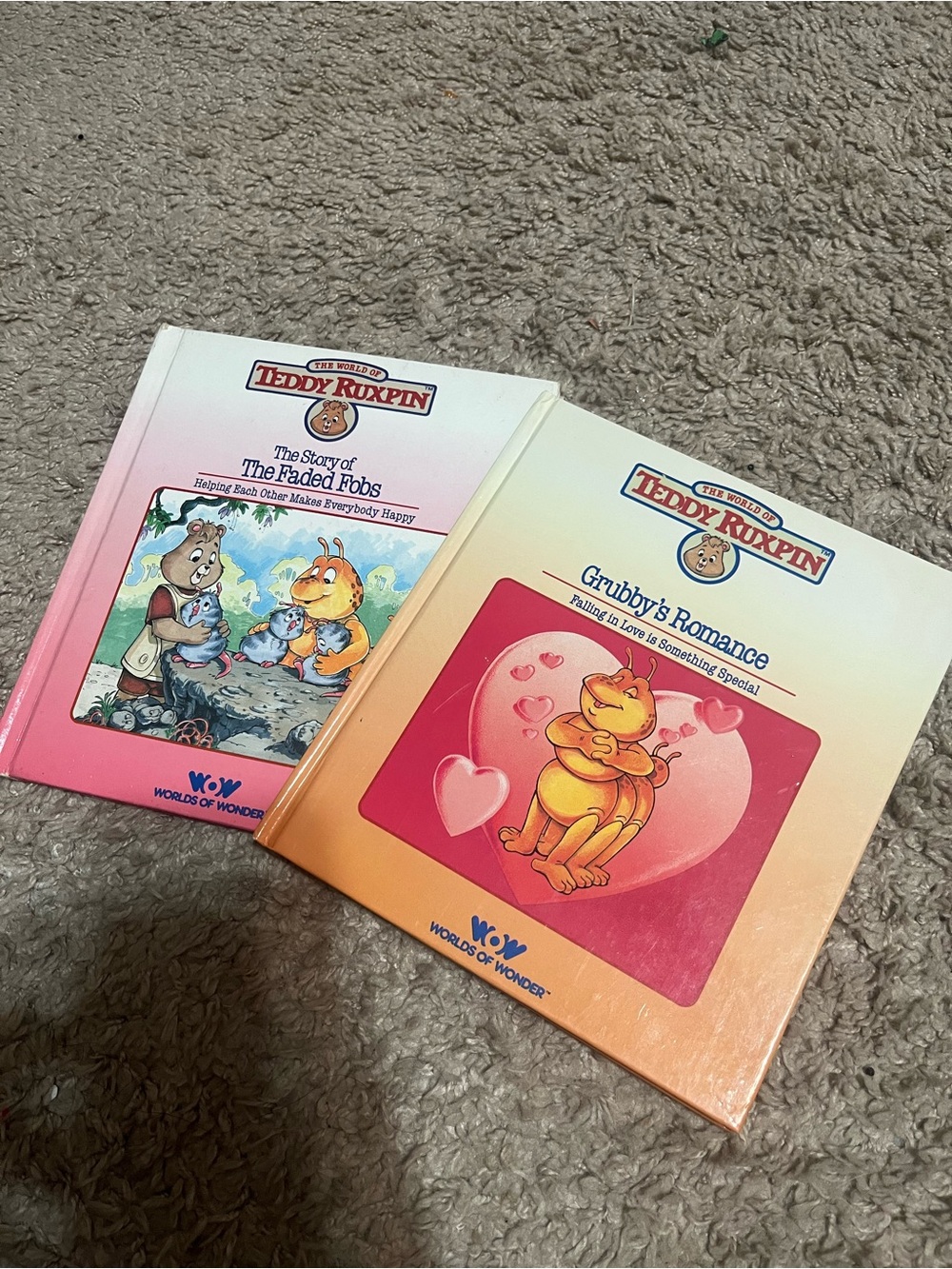 Lot Of 2 Teddy Ruxpin: The Story Of The Faded Fobs + Grubby’s Romance Hardcovers